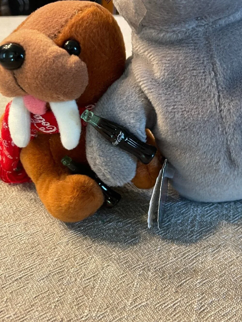 NWT! Vintage Coca-Cola Walrus & Seal Beanie Plush Collectibles 1998!